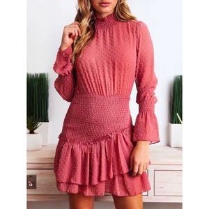 Goodnight Macaroon Inca Ruched Frilled Mini Dress